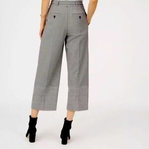 Club Monaco Mixed Plaid Cropped Wide Leg Trousers Size 6